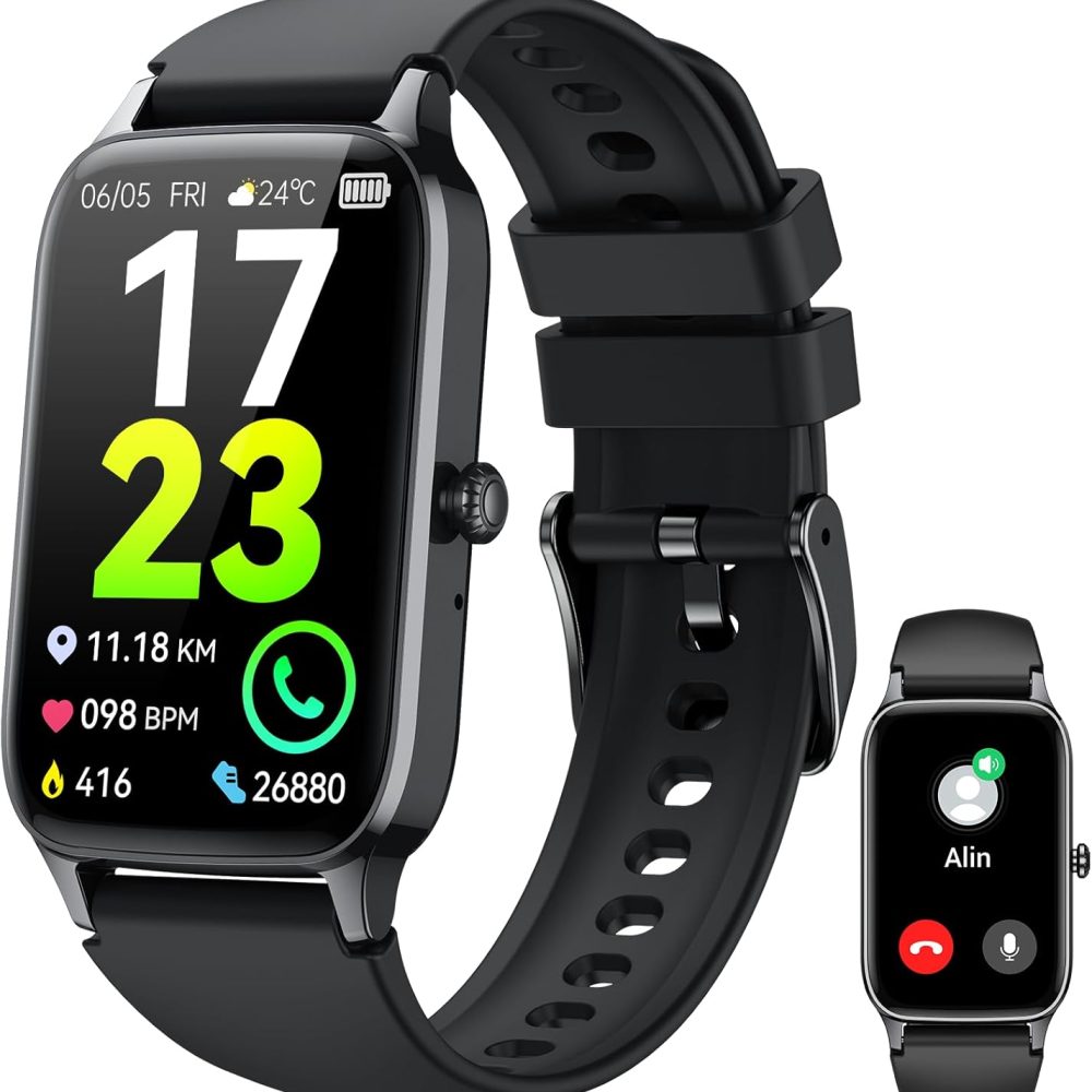 Smart Watch for Men Women (Answer/Make Call), 1.57” Fitness Tracker 113+ Sports Smartwatch, Heart Rate/Sleep Monitor/Pedometer/Calories Fitness Watch, IP68 Waterproof Activity Tracker for Android iOS